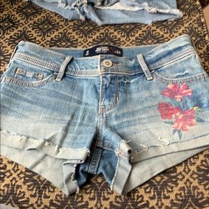 flower jean shorts